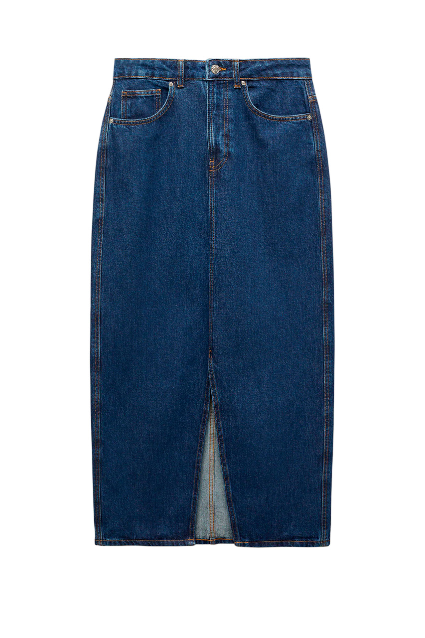 Юбка джинсовая AIDA из натурального хлопка|Основной цвет:Синий|Артикул:57045971 | Фото 1