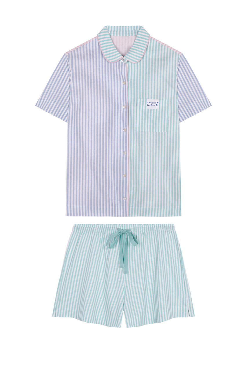 Пижама в рубашечном стиле|Основной цвет:Разноцветный|Артикул:3597401 | Фото 1