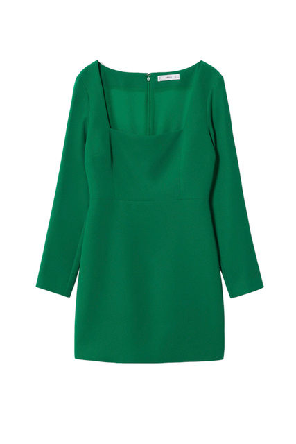 Платье SKY с вырезом каре|Основной цвет:Зеленый|Артикул:37013843 | Фото 1