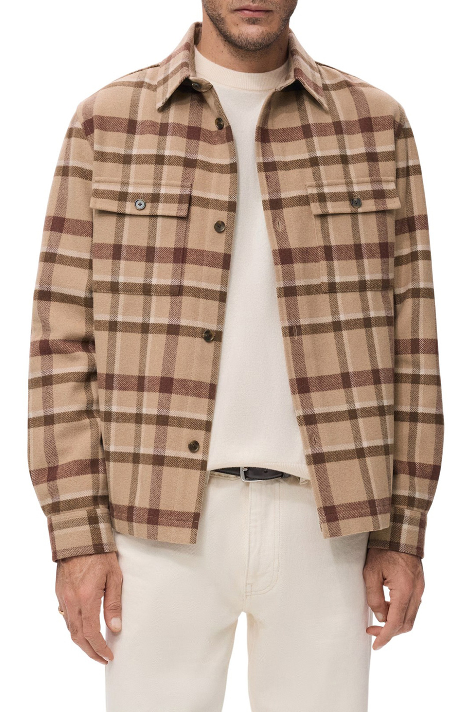 Мужской Mango Man Рубашка DRUM в клетку (цвет ), артикул 27071225 | Фото 3