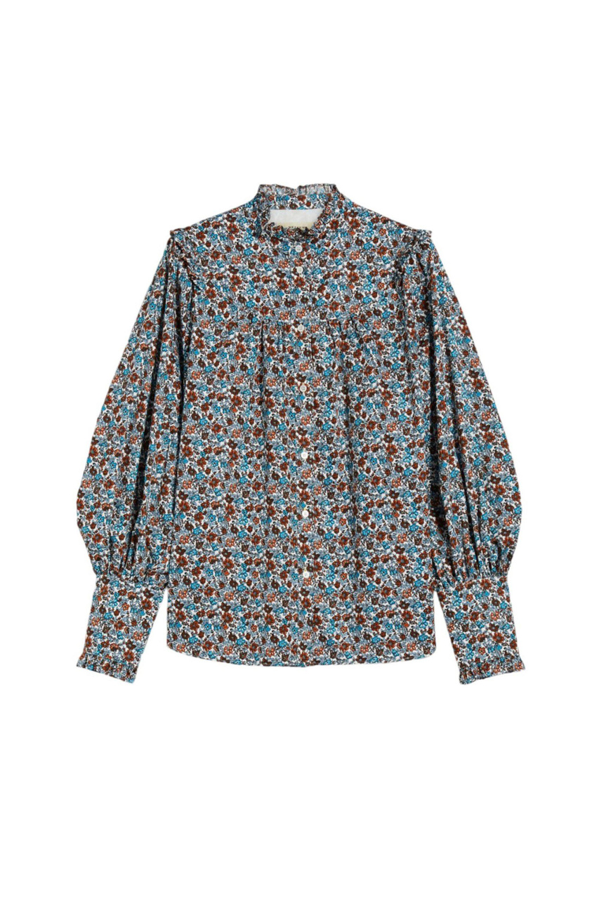 Блузка MOLO из натурального хлопка с цветочным принтом|Основной цвет:Разноцветный|Артикул:2415111141 | Фото 1