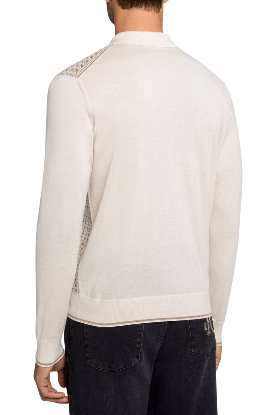 Мужской Stefano Ricci Джемпер поло из кашемира и шелка (цвет ), артикул K808098P30-F25375 | Фото 4