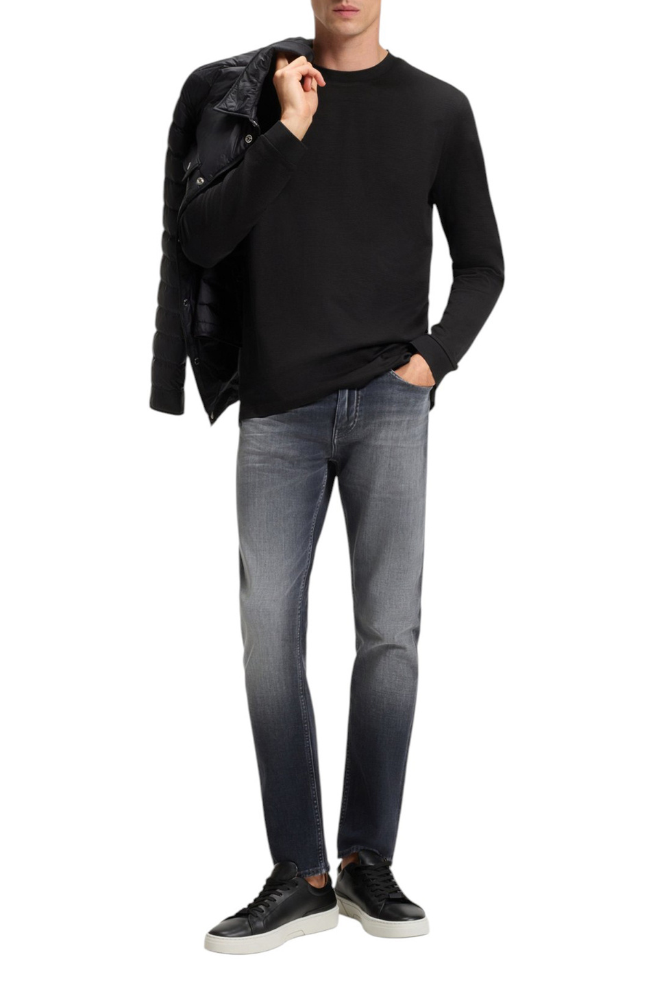 Мужской BOSS Лонгслив H-Talley из хлопка (цвет ), артикул 50549387 | Фото 2