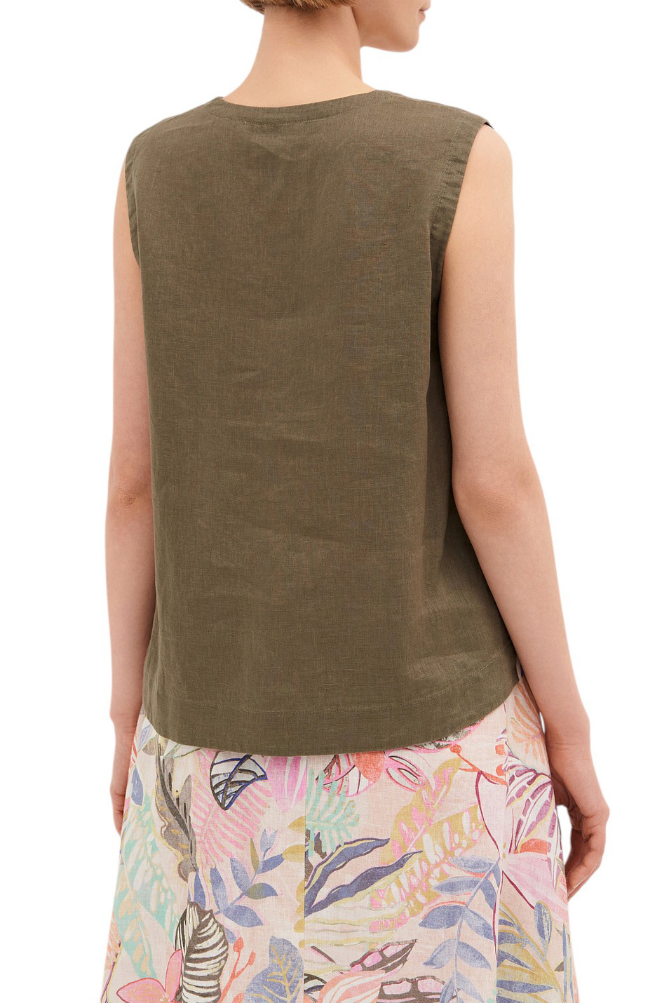 Женский Gerry Weber Топ однотонный из льна (цвет ), артикул 560060-31471 | Фото 6