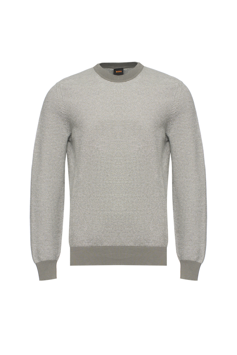 Джемпер из смесового хлопка|Основной цвет:Хаки Мужской BOSS Джемпер из смесового хлопка (цвет ), артикул 50533785 | Фото 1