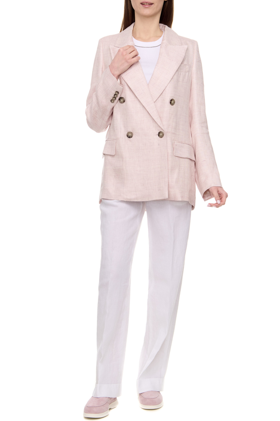 Женский Peserico Пиджак из льна и ацетата (цвет ), артикул S01428N-05412 | Фото 3