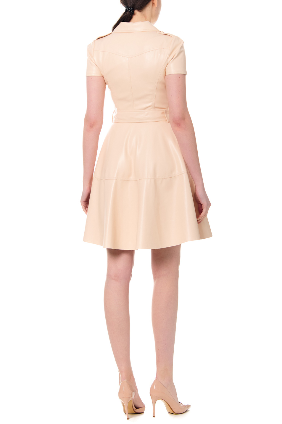 Elisabetta Franchi Платье с короткими рукавами и расклешенной юбкой (цвет ), артикул AB07721E2 | Фото 5