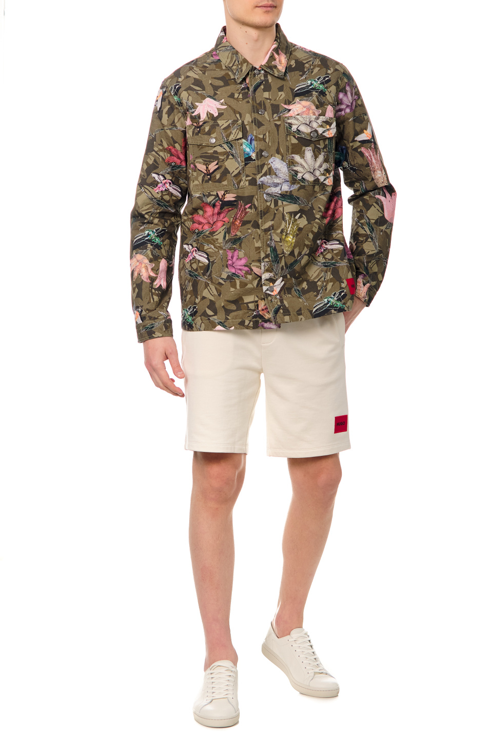 Мужской HUGO Рубашка из натурального хлопка с принтом (цвет ), артикул 50468097 | Фото 2