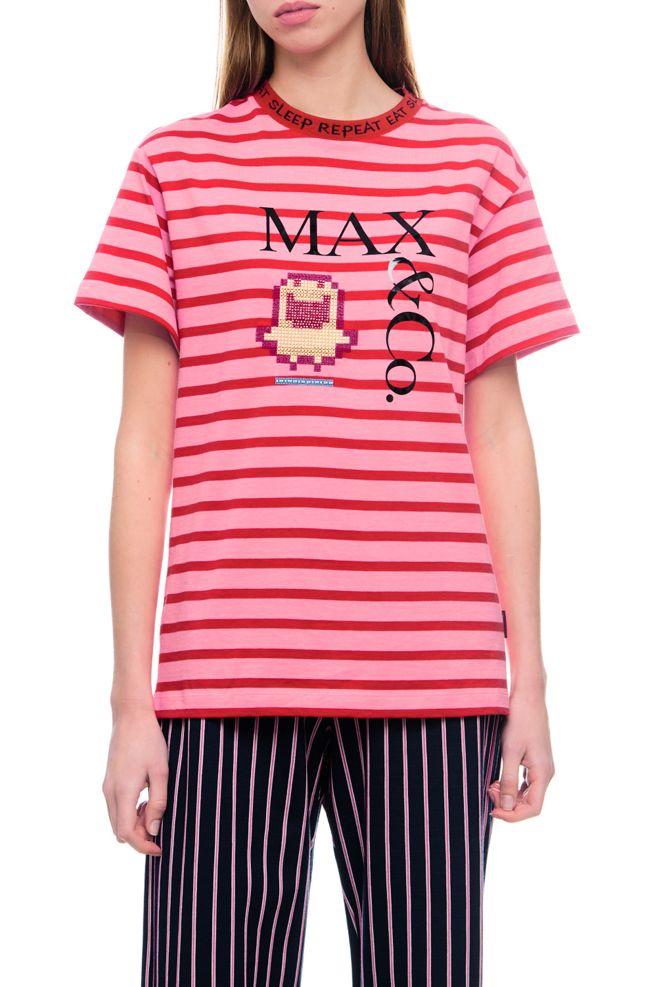 Женский MAX&Co. Футболка TAMATEE с принтом и вышивкой (цвет ), артикул C9710323 | Фото 4