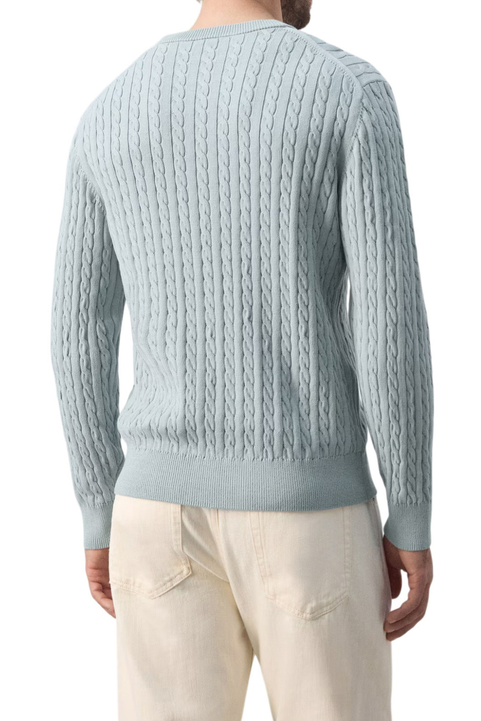 Мужской Mango Man Джемпер MUGUET из хлопка (цвет ), артикул 27065939 | Фото 4