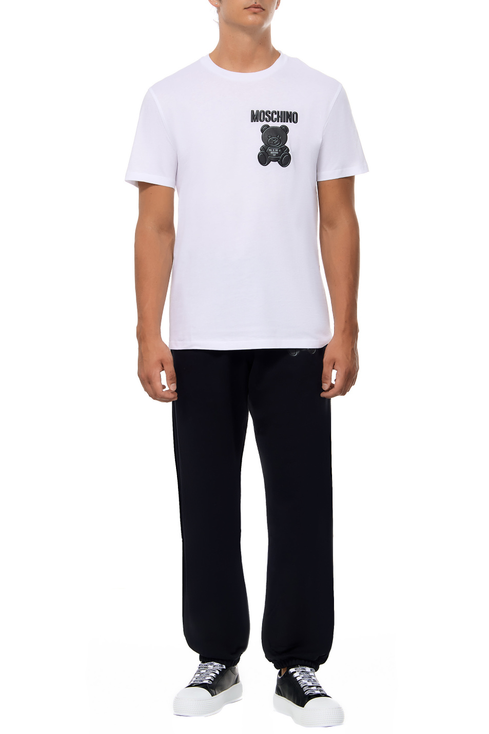 Мужской Moschino Футболка из натурального хлопка с логотипом (цвет ), артикул V0731-7041 | Фото 2