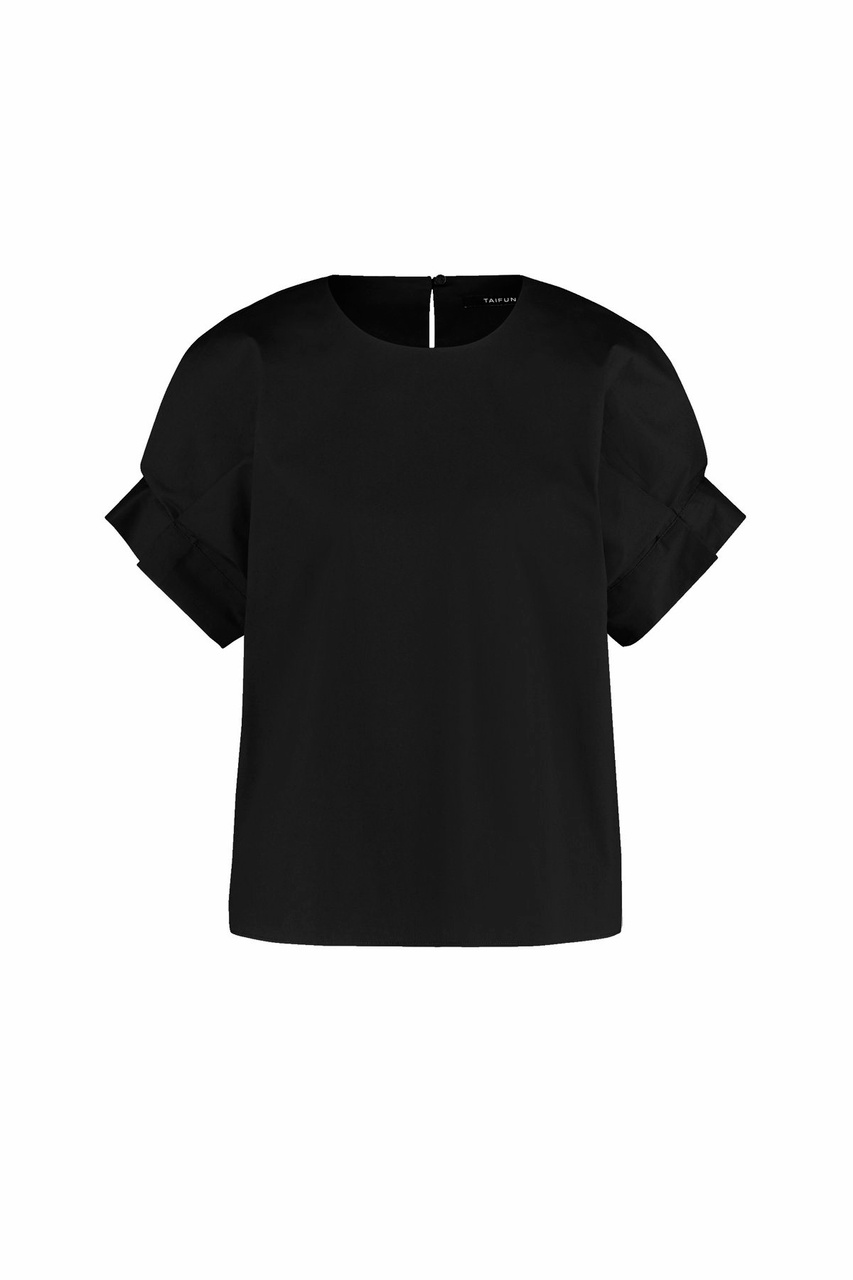 Блузка с коротким рукавом|Основной цвет:Черный|Артикул:560352-11112 | Фото 1