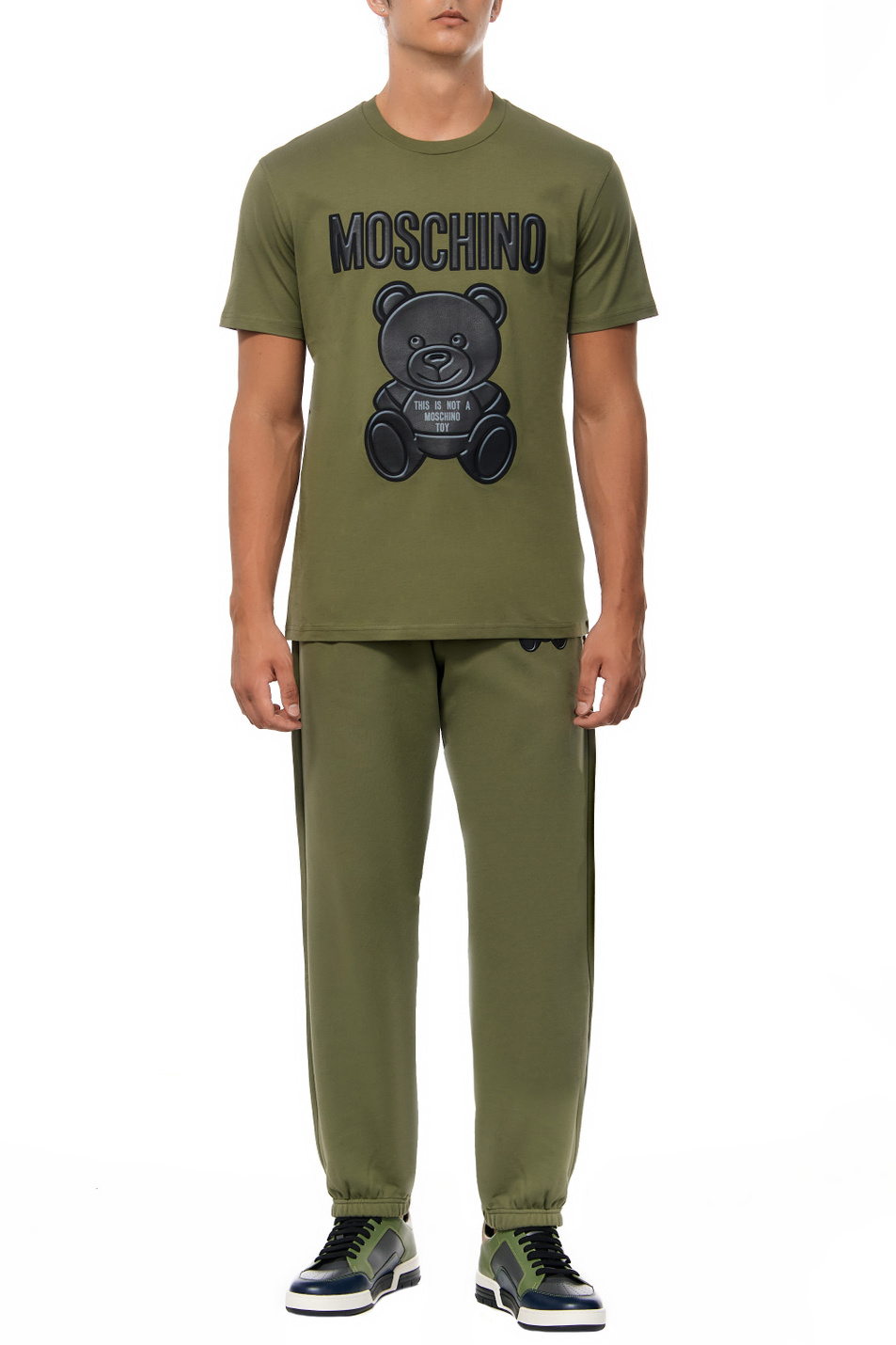 Мужской Moschino Футболка из натурального хлопка с логотипом (цвет ), артикул V0730-7041 | Фото 2