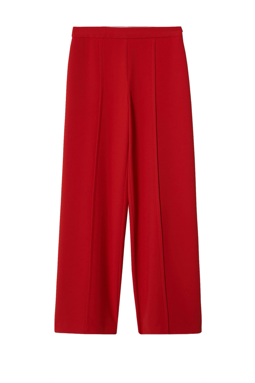 Расклешенные костюмные брюки VERMELL|Основной цвет:Красный|Артикул:37075831 | Фото 1