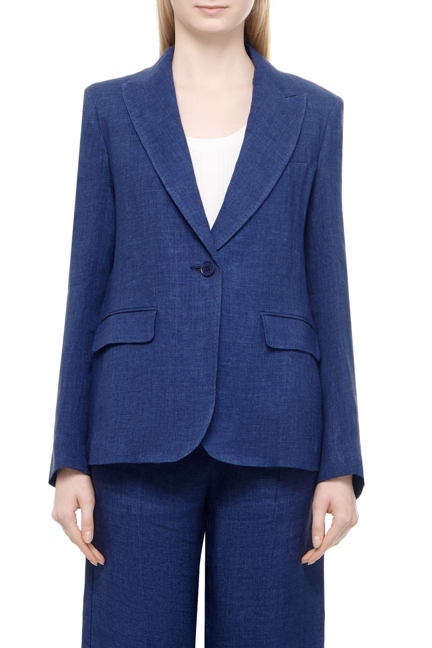 Пиджак NALUT из чистого льна|Основной цвет:Синий|Артикул:2415041032 | Фото 1