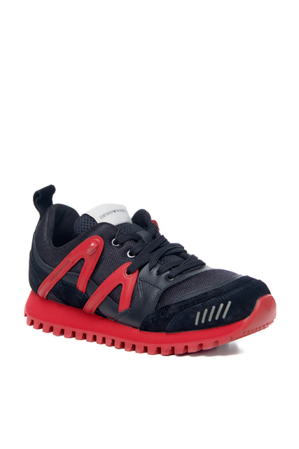 Кроссовки из комбинированного материала|Основной цвет:Красный|Артикул:X4X555-XM996 | Фото 2