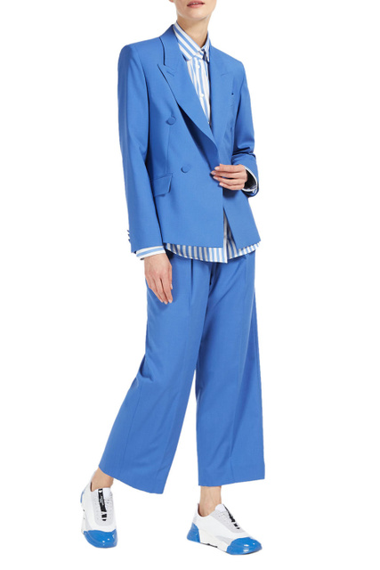 Пиджак SPIGA из смесовой шерсти|Основной цвет:Голубой|Артикул:50410627 | Фото 2