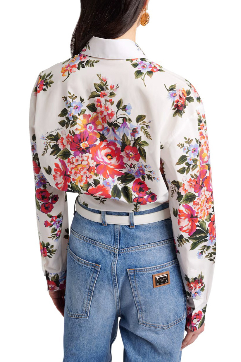 Женский Dolce & Gabbana Блузка из хлопка (цвет ), артикул F5T76T-HS5UU | Фото 4