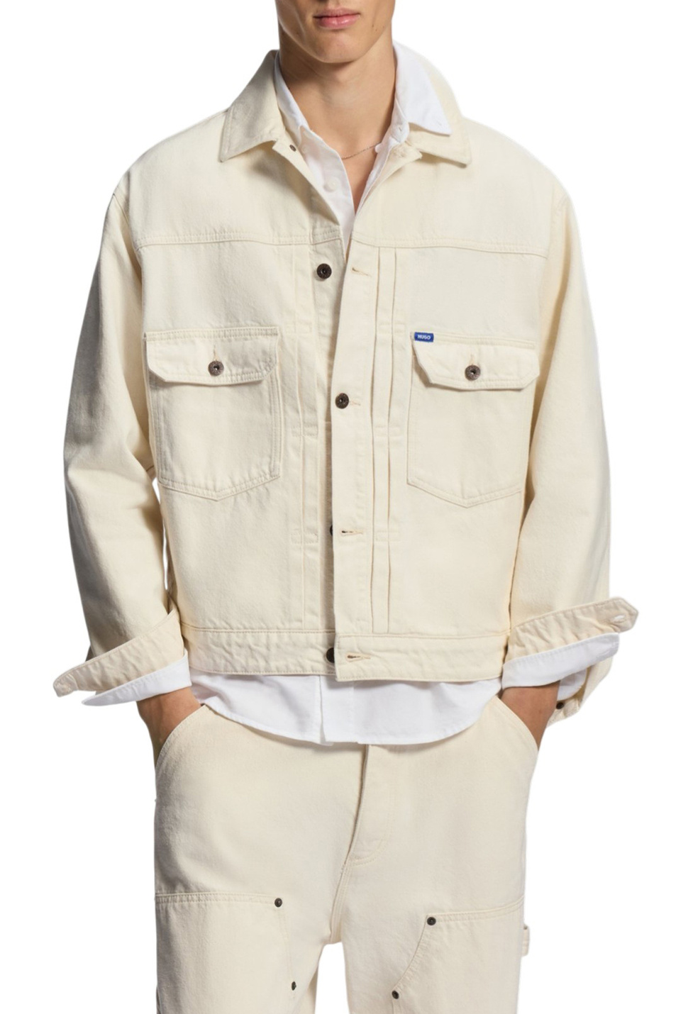 Мужской HUGO Куртка Nial джинсовая (цвет ), артикул 50555992 | Фото 3